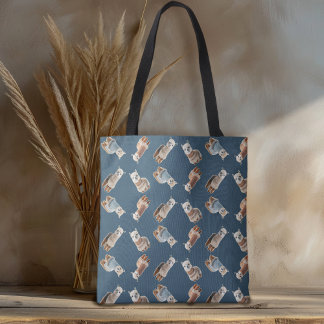 Tote Bag Alpacas en pulls motif tricotage