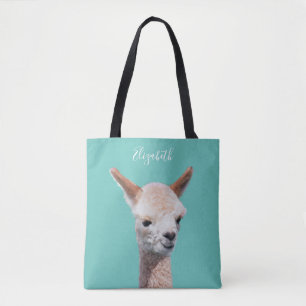Tote Bag Alpaga Mignon, Nom Personnalisé
