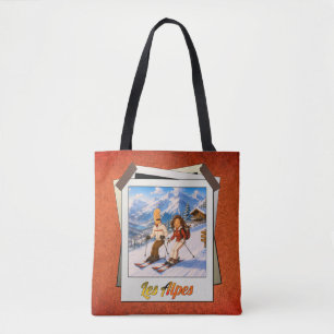 Tote Bag Alpes Kek et Ina - Cadeau effet liège