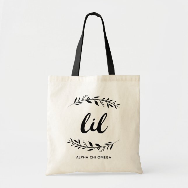 Tote Bag Alpha Chi Omega | Petit Couronne (Devant)