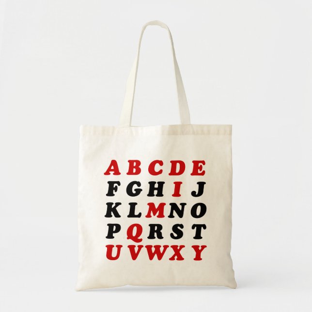 Tote Bag Alphabet anglais (Devant)