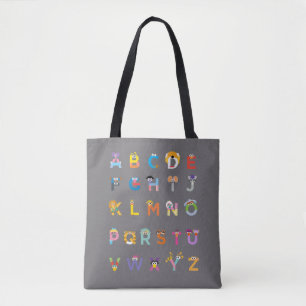 Tote Bag Alphabet de rue Sésame personnalisable