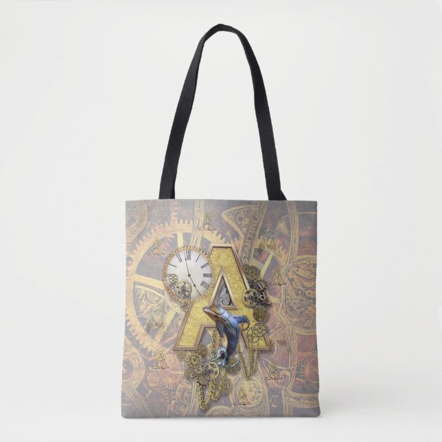 Tote Bag Alphabet-monogramme lettre majuscule A (Devant)
