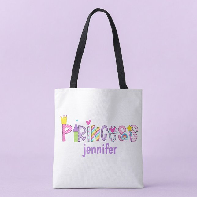 Tote Bag Alphabet Princesse personnalisée Bright Coloré (Créateur téléchargé)