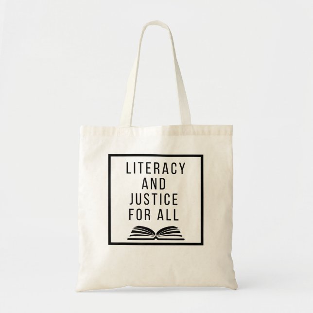 Tote Bag Alphabétisation et justice pour tous Justice socia (Devant)