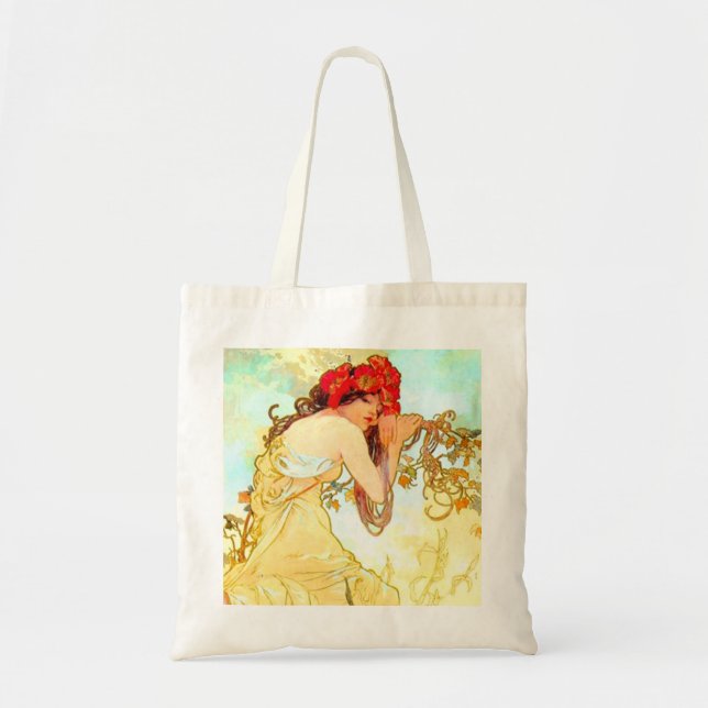 Tote Bag Alphonse Mucha Art Nouveau Été (Devant)