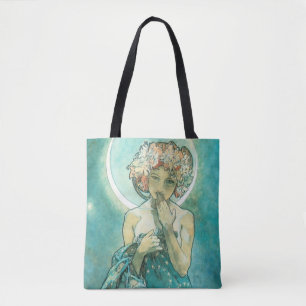 Tote Bag Alphonse Mucha Lune Clair De Lune Art Nouveau