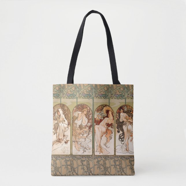 Tote Bag Alphonse Mucha The Seasons 1897 Art Nouveau (Devant)