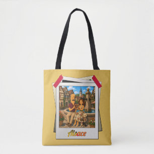 Tote Bag Alsace Kek et Ina - Idée Cadeau