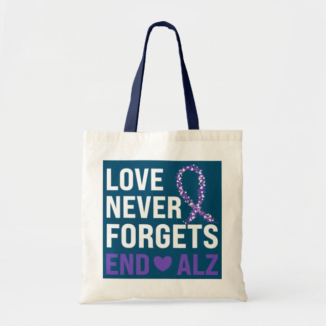 Tote Bag alzheimers sensibilisation ruban violet démence ma (Devant)