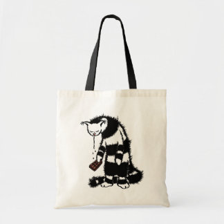Tote Bag Amant Chocolat Drôle - Encre Tirée Drooling Chat