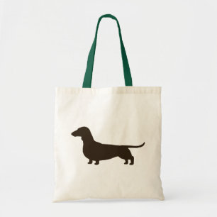 Tote Bag Amant de teckel de la silhouette   de chien de