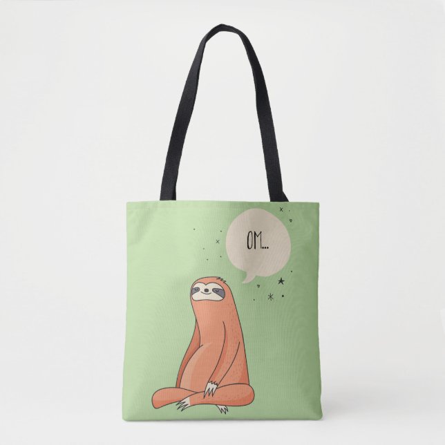 Tote Bag Amant drôle de paresse de yoga de paresse (Devant)
