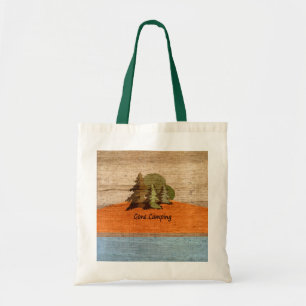 Tote Bag Amants de nature en bois campants allés de regard