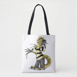 Tote Bag Amargasaurus Pose Comme Freddy Krueger.