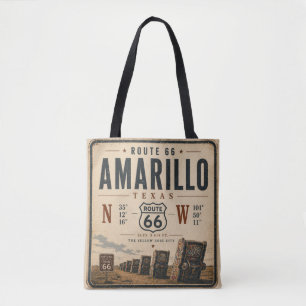 Tote Bag Amarillo Route 66 Essentiel de voyage