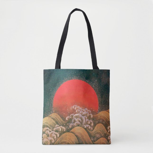 Tote Bag AMATÉRASU, GODDESS SOLEIL, noir rouge (Devant)