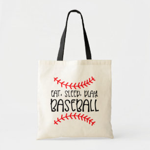 Tote Bag Amateur de baseball Manger Dormir Jouer Maman Pap