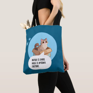 Tote Bag Amateur de chat drôle Humour d'introverti