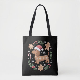 Tote Bag Amateur de chien saucisse en pain d'épice Dachshun