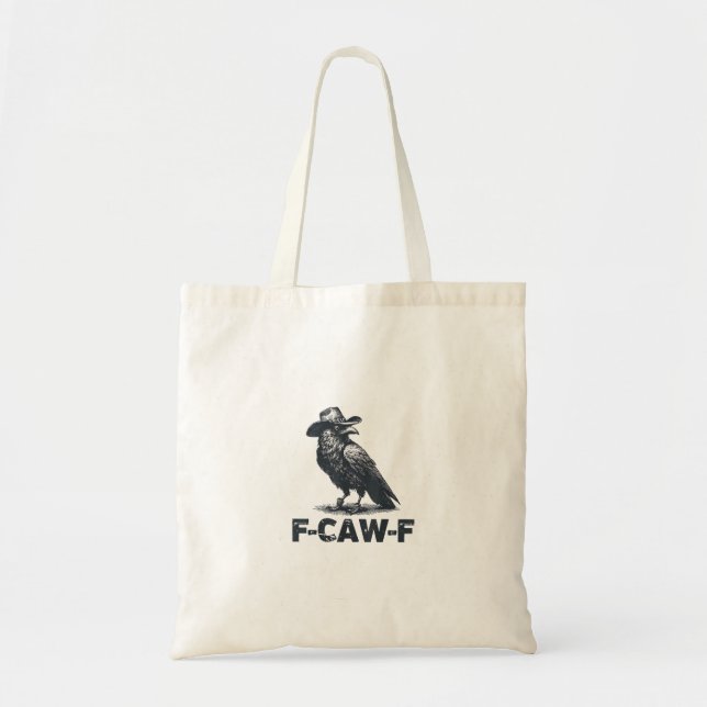 Tote Bag Amateur de corbeaux rétro F-Caw-F Crow (Devant)