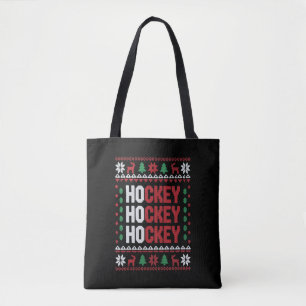 Tote Bag Amateur de hockey sur glace Noël Père Noël Drôle É