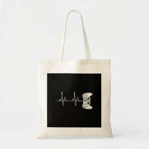 Tote Bag Amateur de jeux vidéo Battement de cœur de gamer