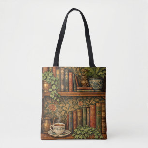 Tote Bag Amateur de livres rétro art