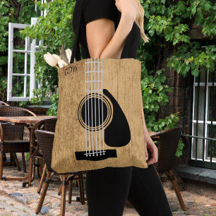 Tote Bag Amateur de musique de guitare acoustique
