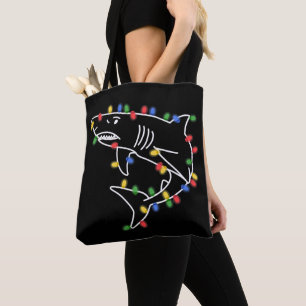 Tote Bag Amateur de requins Arbre Noël Xmas Animal familier