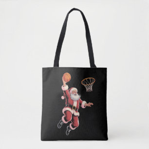 Tote Bag Amateur de sport de basket-ball de Noël Santa joua