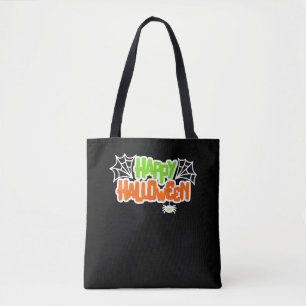 Tote Bag Amateurs d'araignée Joyeux Halloween coloré mignon