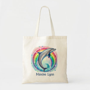 Tote Bag Amateurs de dauphins mignons ajouter le nom