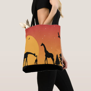 Tote Bag amateurs de girafe africaine