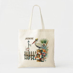 Tote Bag Amateurs de pélican de plage mignonne ajouter le n