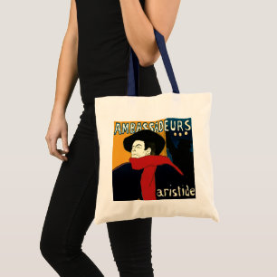 Tote Bag Ambassadeurs Art Nouveau vintage, Toulouse Lautrec