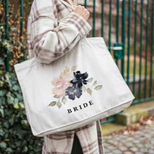 Tote Bag Ambiance romantique Aquarelle Marine Florales Mari