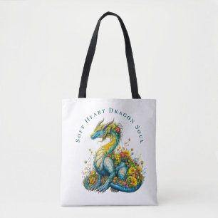 Tote Bag Âme de Dragon Cœur Doux Art de Dragon Floral Fanta