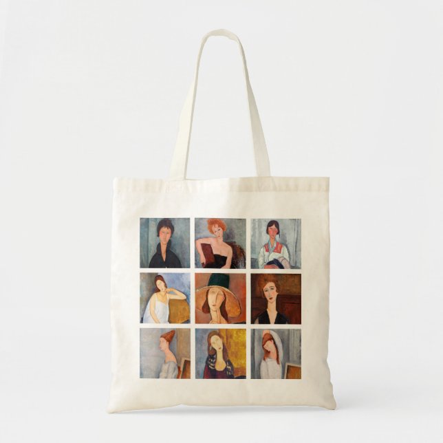 Tote Bag Amedeo Modigliani - Masterpieces Collage (Devant)