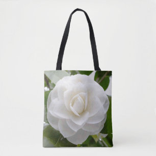 Tote Bag Amende blanche d'aquarelle de camélia florale