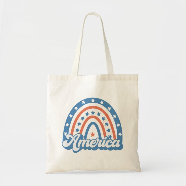 Tote Bag America Boho Retro (Devant)