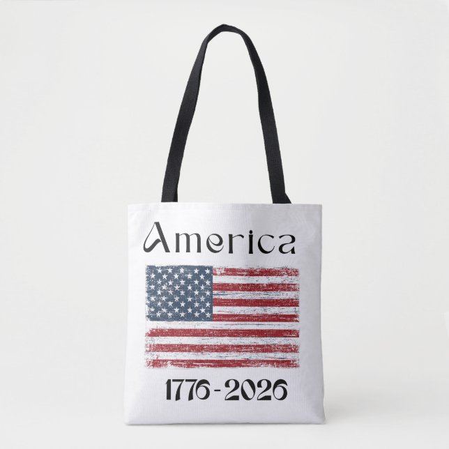 Tote Bag America Flag 1776 to 2026 USA 250th Anniversary  (Devant)