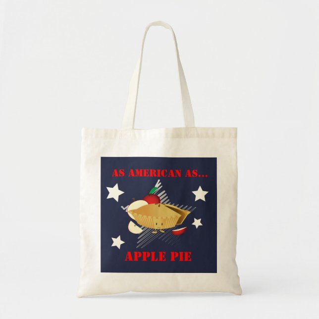Tote Bag Américain comme tarte aux pommes | Fourre-tout de (Devant)