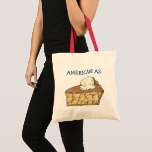 Tote Bag American As Apple Pie Slice a la Mode Patriotique
