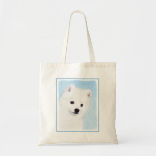 Tote Bag American Eskimo Dog Painting - Original Dog Art