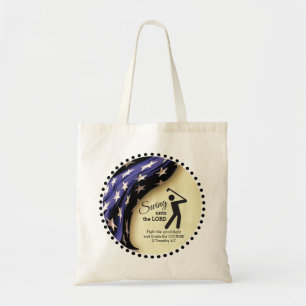 Tote Bag American Flag Golf