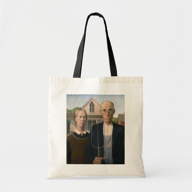 Tote Bag American Gothic : Vie rurale pauvre paysan (Devant)