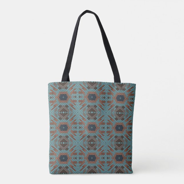 Tote Bag American Southwest Tribal Patterned Art And Colors (Dos)