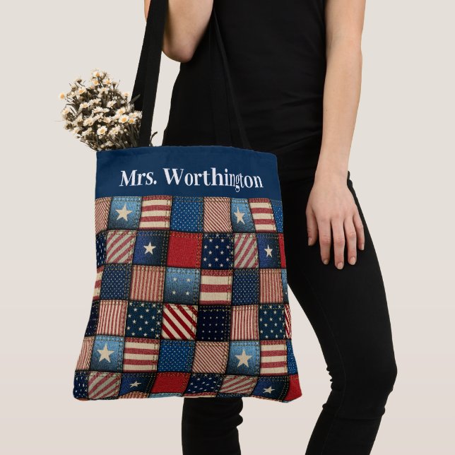 Tote Bag Americana Tout Pour Imprimer Fourre-tout Version 2 (De près)