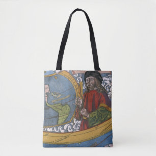 Tote Bag Amerigo Vespucci Explorateur sur une carte des Amé